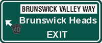 brunswick heads exit sign