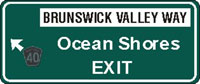 ocean shores exit sign